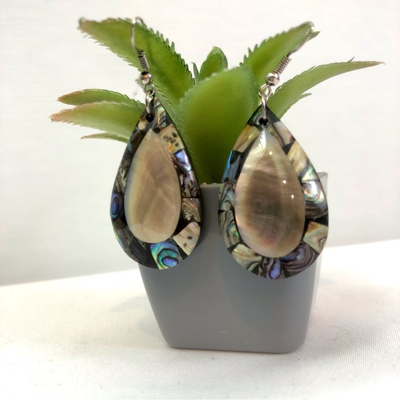 Abalone Tear Drop Shaped Earings - Picture 6 of 16